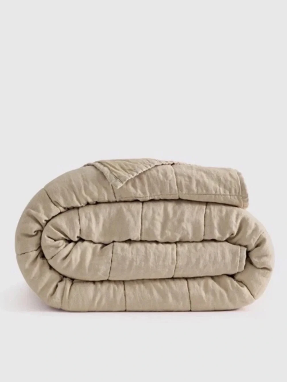 Quince European Linen Box Quilt TWIN - Toffee